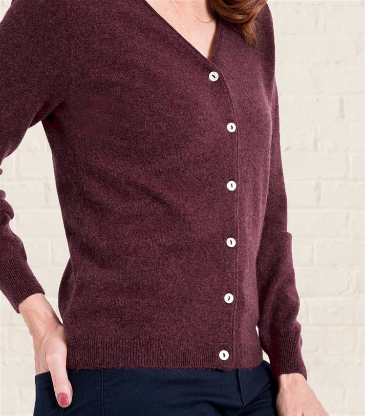 Raspberry Marl 20 Cashmere 80 Merino Womens Cashmere Merino