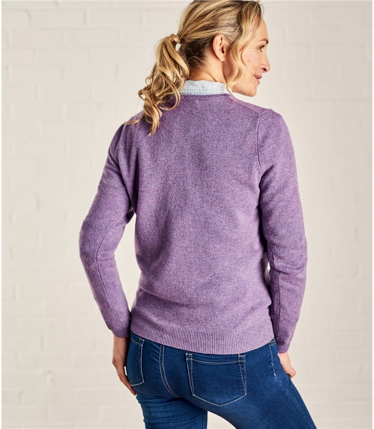 Lavender Marl 20 Cashmere 80 Merino Womens Cashmere Merino Crew