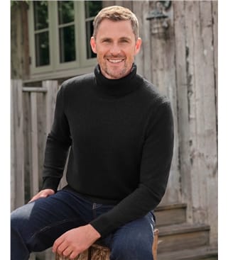 Rollkragenpullover aus Merinowolle und Kaschmir für Herren