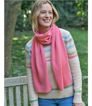 Cashmere Merino Ribbed Scarf