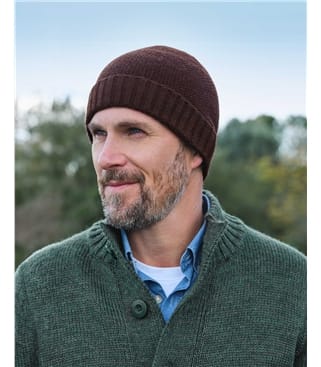 Mens Essential Lambswool Beanie Hat