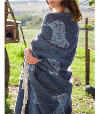 Pure Wool Animal Throw