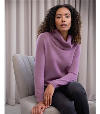 Pure Cashmere Cowl Neck Jumper