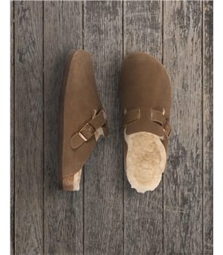 Chaussons style sabots confort - Femme - Peau de Mouton