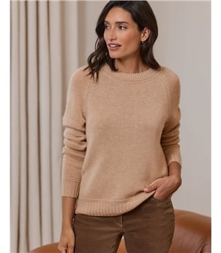 Cashmere Lofty Raglan Sleeve Jumper