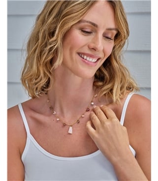 Halbedelstein-Halskette