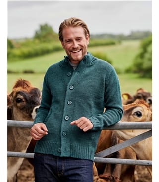 100% Pure Wool Button Everyday Cardigan