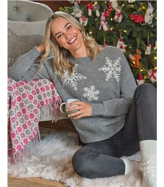 Snowflake bestickte Jumper