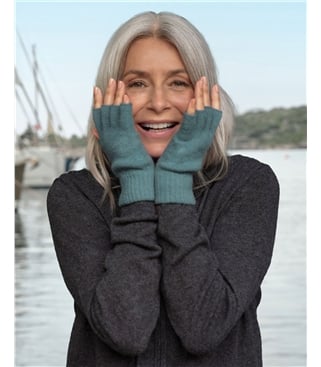 Womens Lambswool Fingerless Gloves