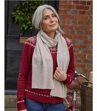Cashmere Merino Ribbed Scarf