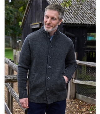 100% Pure Wool Button Everyday Cardigan