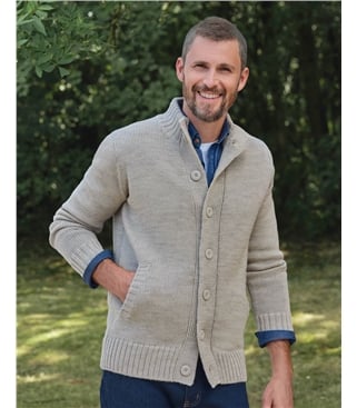 100% Pure Wool Button Everyday Cardigan