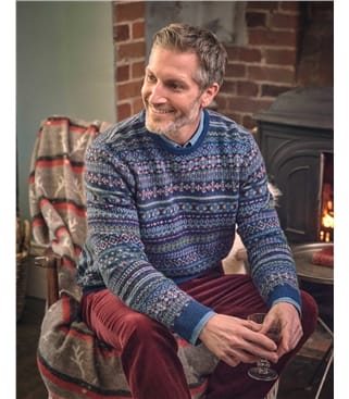 Norwegerpullover mit Rundhalsausschnitt für Herren 