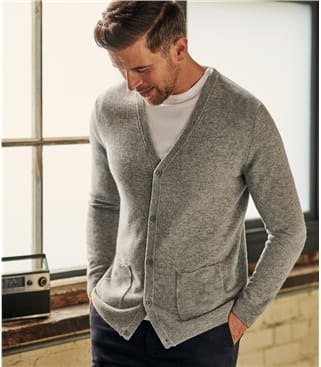 Dusk Blue | Pure Lambswool Lincoln Zipper Cardigan | WoolOvers US