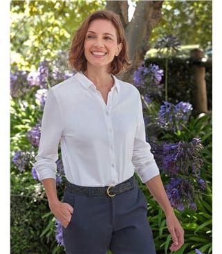 Akiooue - Chemisier Femme Manches Courtes à Volants, Double Couche Maille, Imprimé Floral/jacquard, Tailles S-3XL