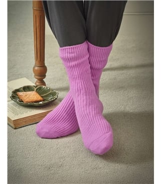 Chaussettes côtelées - Femme - Cachemire & Mérinos
