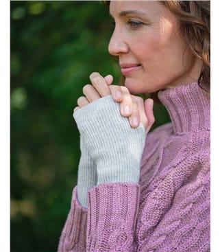 Mitaines en cachemire et laine mérinos