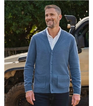 Cardigan à col V - Homme - Laine d’agneau certifiée 100% RWS