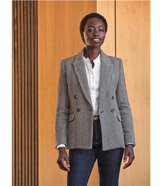 Herringbone | Wool Blend Herringbone Blazer | WoolOvers US