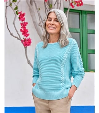 Cable Boat Neck Jumper