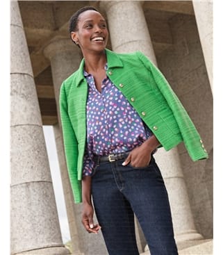 Lake Blue | Makenna Organic Cotton Waterproof Parka Jacket