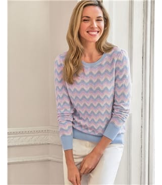 Multi stripe rib sweater