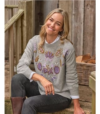 Tapestry Floral Embroidered Sweater