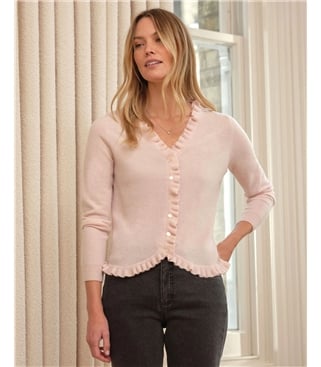 Cashmere Ruffle Cardigan
