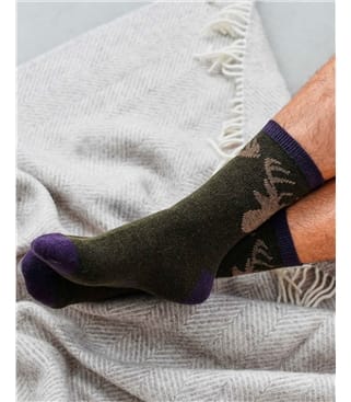 Mens Lambswool Ankle Socks