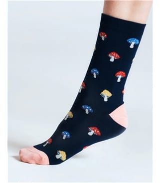 Valeriana Mushroom Bamboo Socks