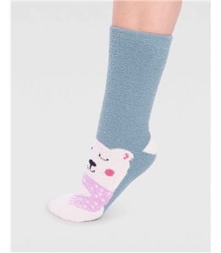 Billie Recycled Polyester Animal Fluffy Sock