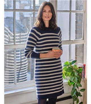 Celaeno Striped Lambswool Knitted Dress