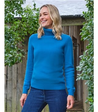 Pull à col roulé - Femme - Laine d’agneau certifiée 100% RWS