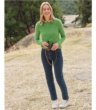 Jeans mit geradem Bein aus Bio-Baumwolle