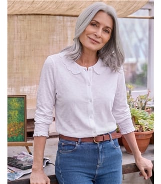 Petal Collar Jersey Top