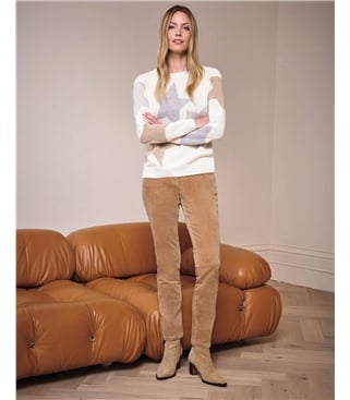 Röhrenjeans aus Samt