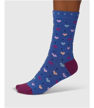 Womens Tyas Heart Organic Cotton Socks