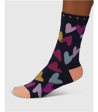 Womens Tyas Heart Organic Cotton Socks