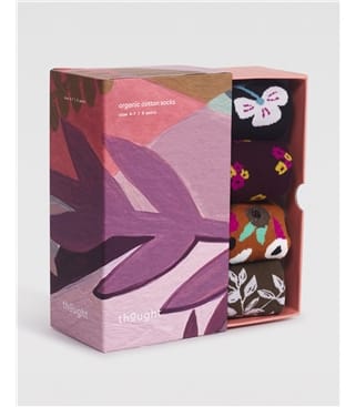 Socken-Geschenkbox (4 Paar), floral – Blossom