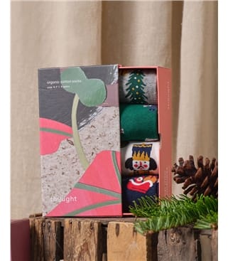 Socken-Geschenkbox (4 Paar), Weihnachten – Eleodora 