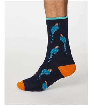 Socken mit Bambusviskose, Papagei