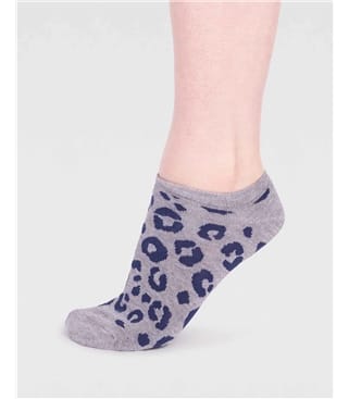 Sneakersocken mit Bambusviskose, Leopardendruck – Reese