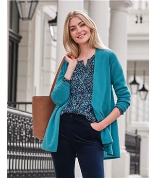 Gassato Lightweight Cashmere Swing Cardigan