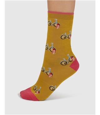 Dilloyn Cat And Bike Organic Cotton Socks