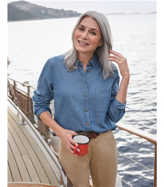 Classic Button Through Denim Shirt