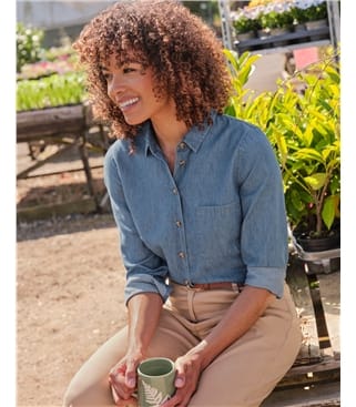 Classic Button Through Denim Shirt