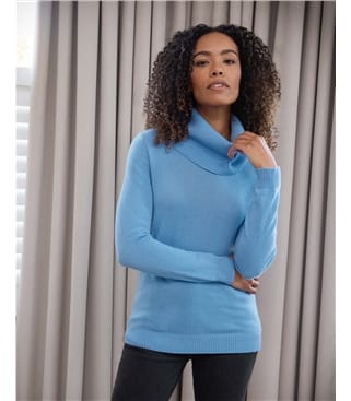 Pull à col boule - Femme - Pur Cachemire