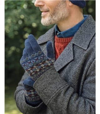 Mens Fairisle Lambswool Gloves