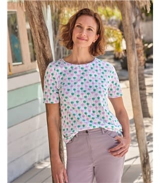 Crew Neck Printed Tshirt