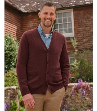 Cashmere and Merino V Neck Cardigan